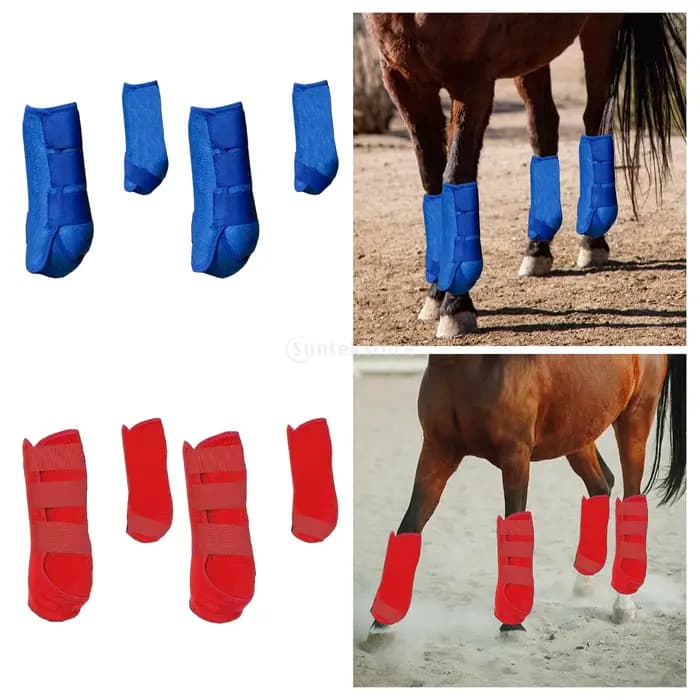 Protège-jambes professionnel réglable pour le saut, bottes de cheval, couvre-jambes, support, protection pour l'entraînement, accessoires équestres, 4 pièces