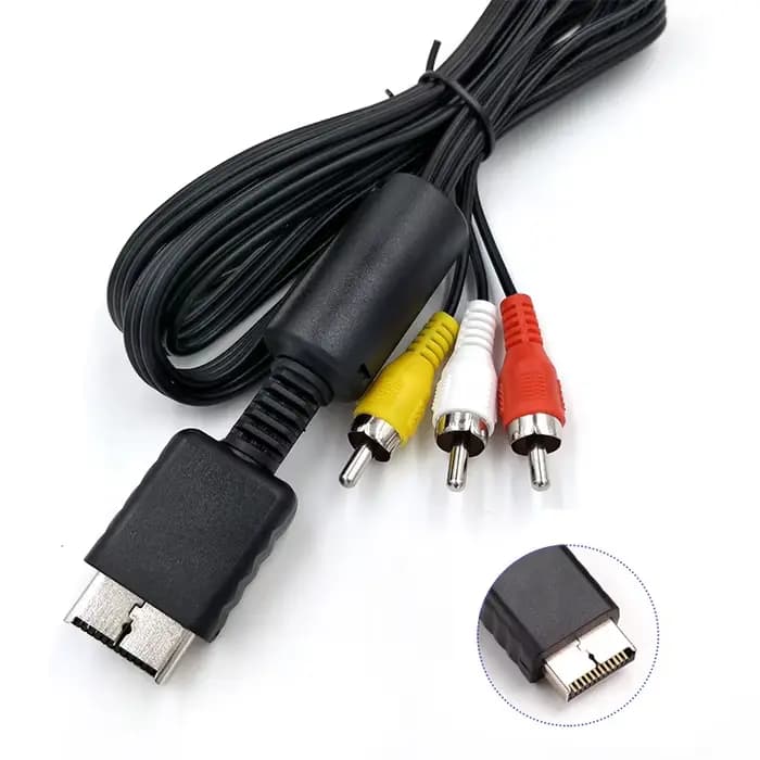Câble Audio vidéo AV jeu Composite 3 fil de cuivre RCA PS2RGB PS2AV Multi pour Sony Playstation1 2 3 PS1 PS2 PS3 Console ﻿