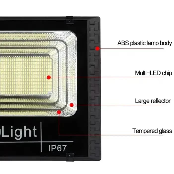 JVEE 30W 1000mAh projecteurs solaires télécommande alimenté projecteur extérieur étanche IP67 Villa lampadaire Angle réglable