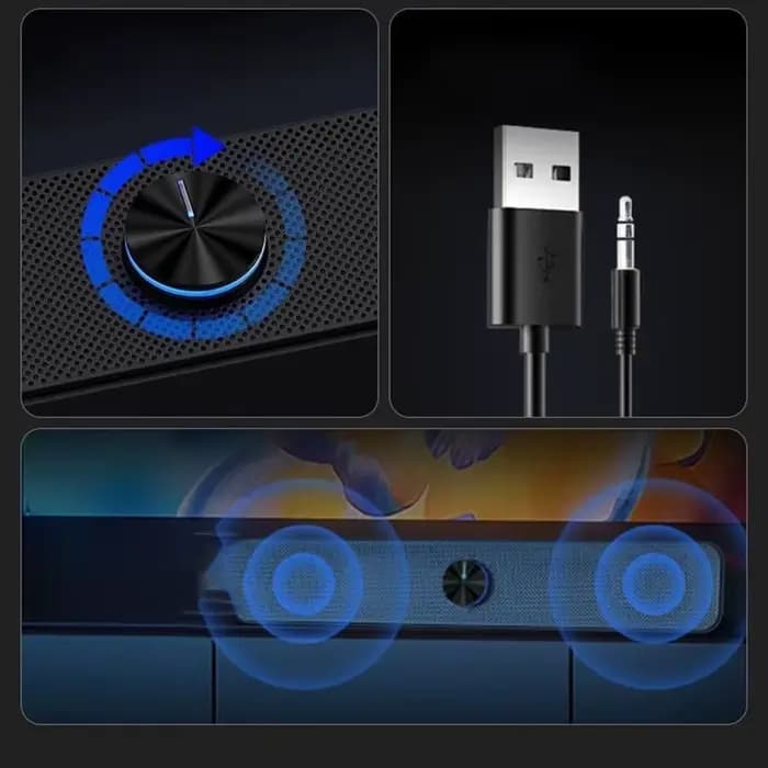 Barre de son portable filaire pour PC