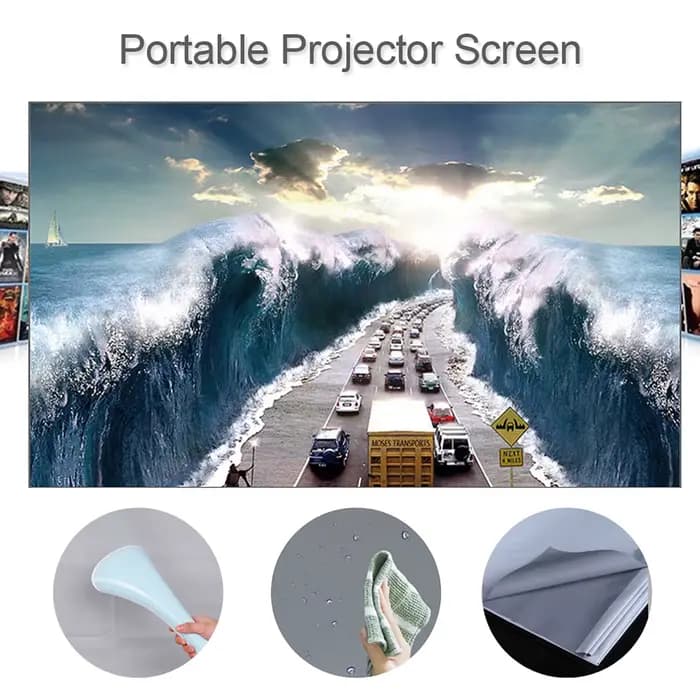 Écran de projection portable anti-lumière