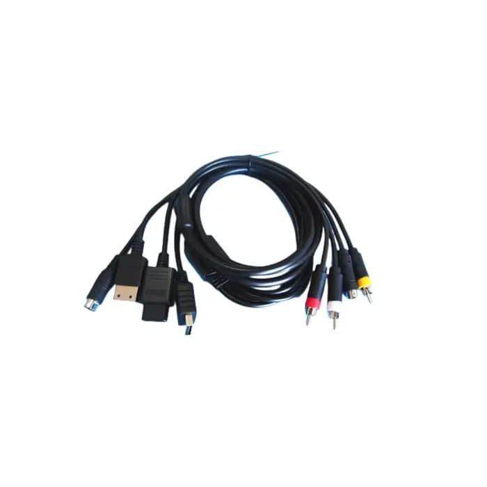 Câble AV s-vidéo multi-en 1 pour console de jeu Sega Saturn SS, DC, PS1, PS2, SNES, SDavid, N64, NGC