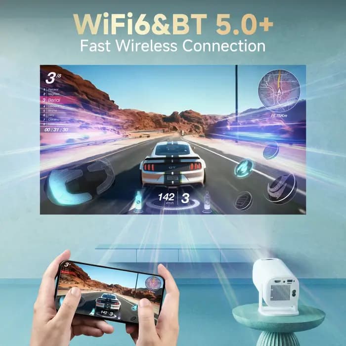 Mini projecteur intelligent P30 PRO Android 14 WiFi6 BT 5.0 prend en charge 4K 1280*720P vidéo