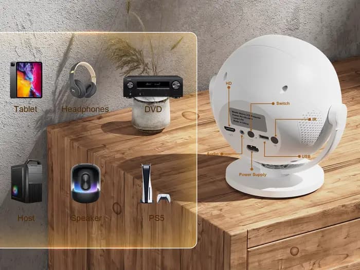 Projecteur sphérique de cinéma maison 4K XBJ
