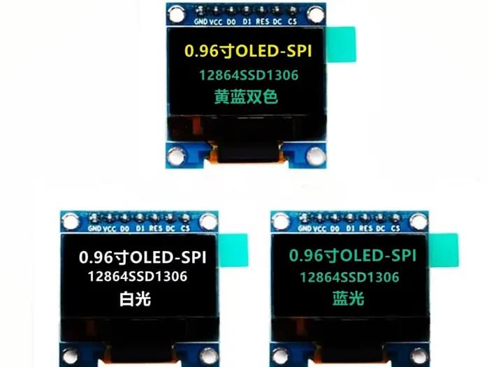 1 pièces 0.96 "pouces 7Pin Interface 128X64 128*64 Module d'affichage OLED SSD1306 I2C IIC SPI Port série écran Oled pour STM32 C51 3.3V