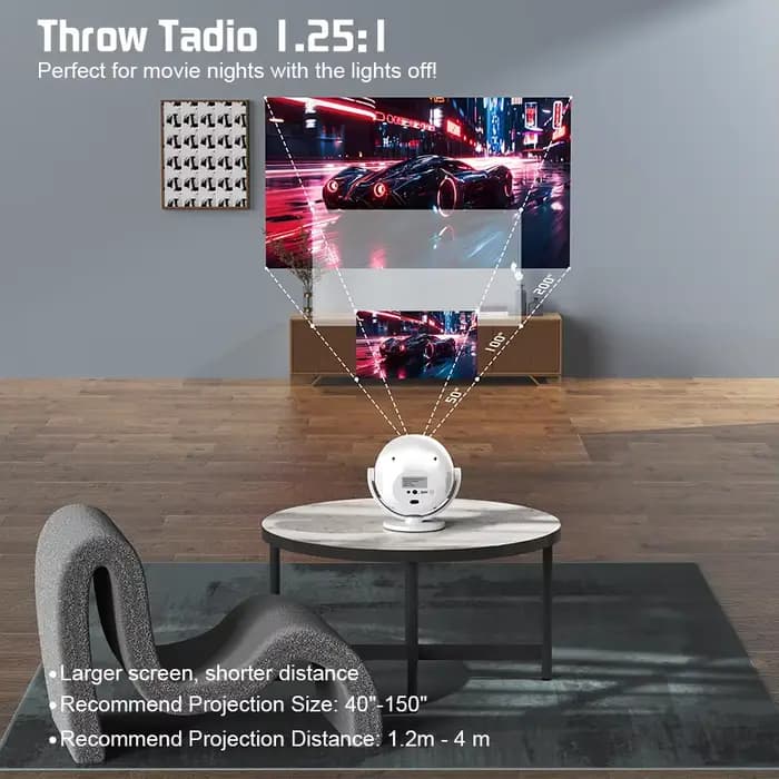 Projecteur sphérique de cinéma maison 4K XBJ