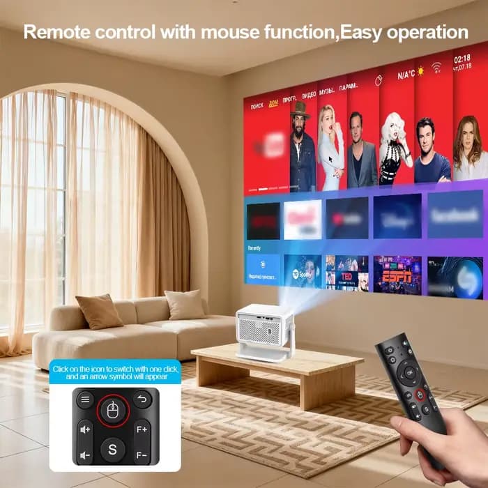 Projecteur de cinéma maison PROGAGA PG370 MAX Mini 4K 1080P Vidéo Android WIFI pour Smartphone 700ANSI Vidéoprojecteur portable