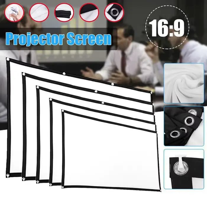 Écran de projecteur Portable 60/72/84/100/120/150 pouces