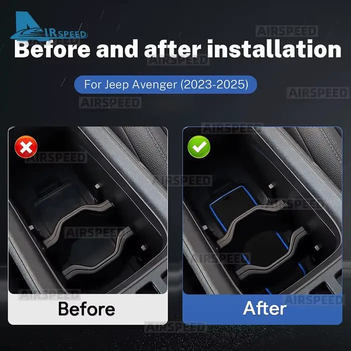 Tapis de rainure de porte de voiture en Silicone, pour Jeep Avenger Automatic 2023 2024 2025 2026, fente antidérapante, étanche à l'eau et à la poussière, accessoires