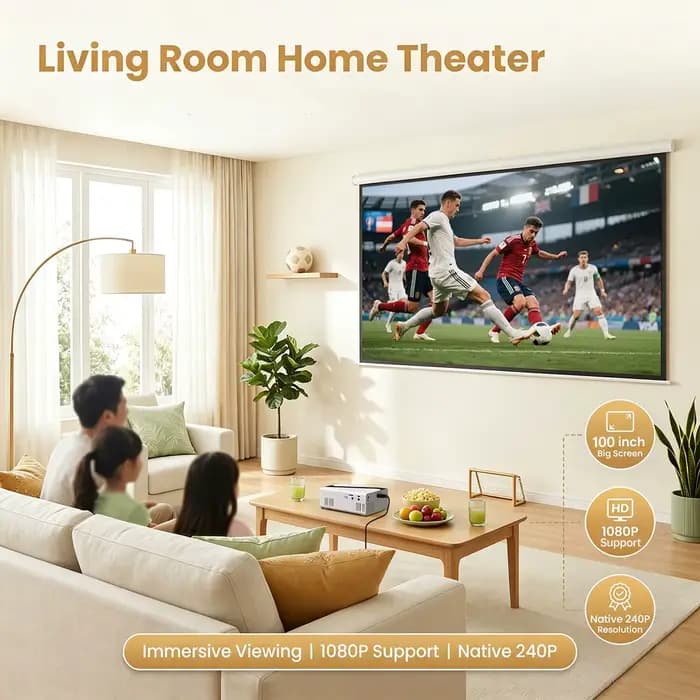 Projecteur portable 4K avec décodage 720P natif