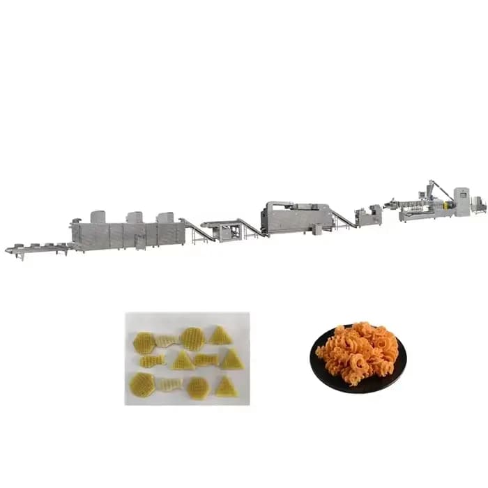 Ligne de production de snacks granulés personnalisés pour frites françaises, machine extrudeuse de snacks granulés 2D 3D