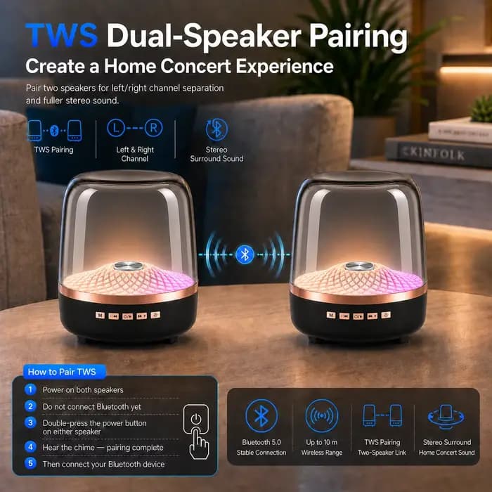 Barre de son portable sans fil 2026 Bluetooth 5.0