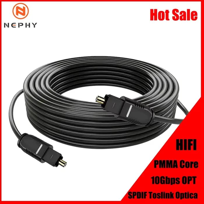 Câble Audio numérique optique prise Toslink S/PDIF avec couvercle cordon à fibres optiques HIFI pour barre de son PS4 Xbox 1m 2m 3m 5m 10m 20m 30m