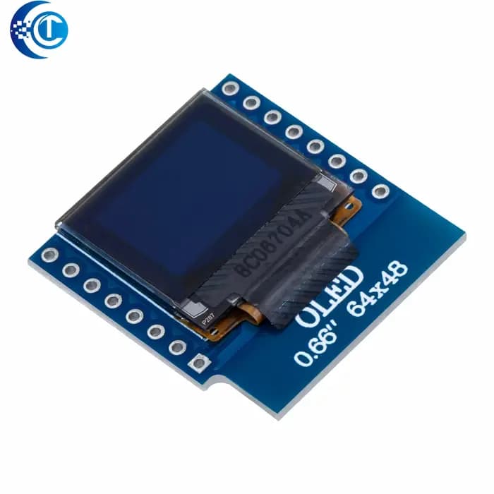Module d'affichage OLED de 0.66 pouces pour WEMOS D1 MINI Module ESP32 pour Arduino AVR STM32 64x48 0.66 "écran LCD IIC I2C OLED