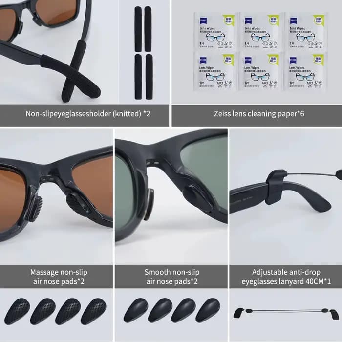 Accessoires pour lunettes intelligentes HiBloks pour lunettes Ray-Ban Meta Wayfarer/Skyler/Headliner/Blayzer/Scriber Gen 2 et lunettes Oakley Meta HSTN