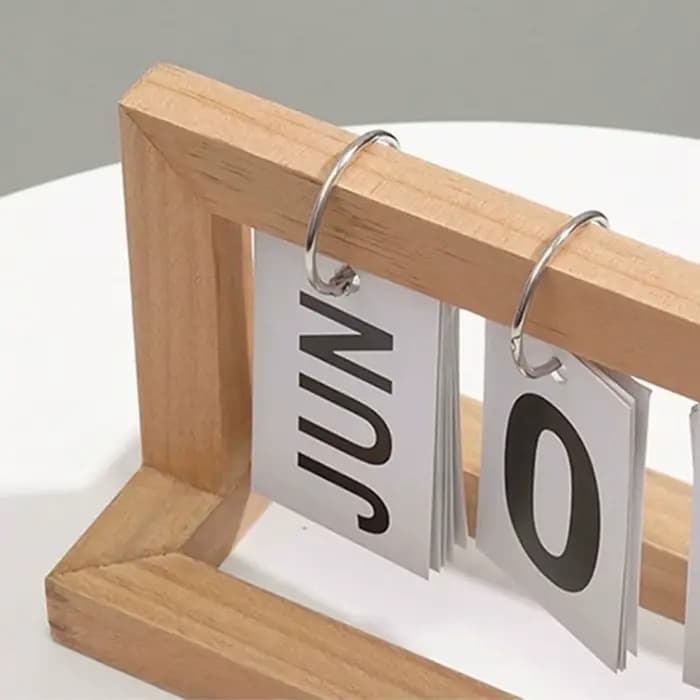 Mini calendrier de Simulation de chambre à coucher, modèle créatif, décoration de bureau, petits poupées de calendrier de bureau en bois