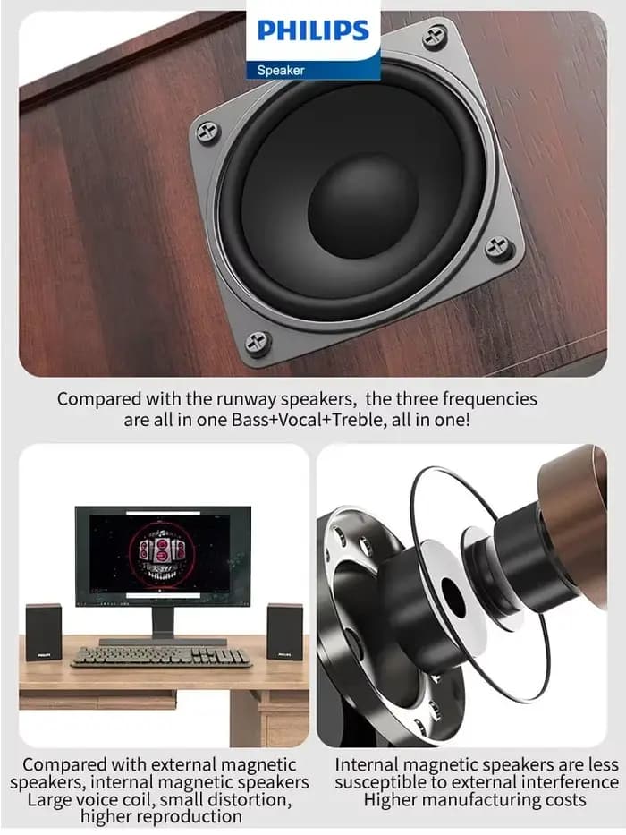 Philips SPA20 haut-parleur Bluetooth avec son Surround 360 degrés