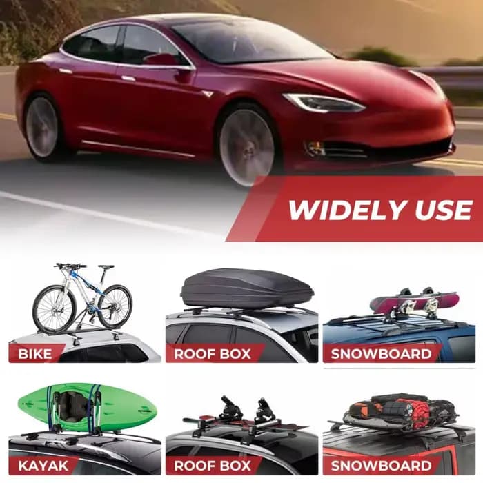 Barres transversales verrouillables pour galerie de toit, pour Tesla modèle 3 Highland 2024 modèle 3 20-23, barres transversales en aluminium, charge de 75kg, porte-bagages sur le toit