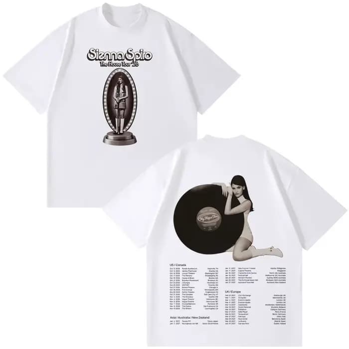 T-shirt graphique Sienna Spiro My House Tour 2026 pour hommes et femmes, T-shirt vintage tendance en coton à manches courtes, T-shirts esthétiques