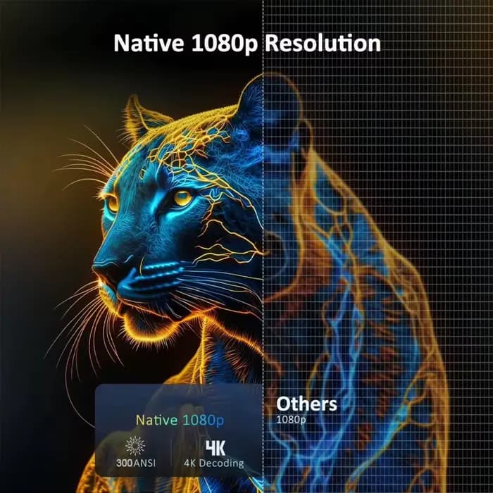 Nouveau projecteur HY300 2026 4K Android 11 Wifi6 290ANSI Allwinner H713 BT5.0 1080P 1280*720P Cinéma Extérieur Portable ﻿