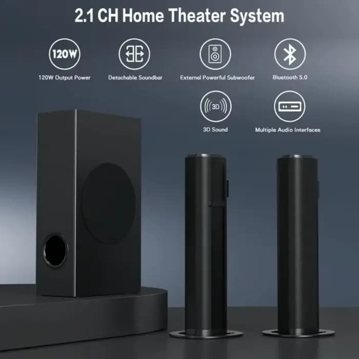 Barre de son puissante, système sonore pour Home cinéma, haut-parleur TV, caisson de basses avec télécommande, son stéréo HIFI, Audio Bluetooth