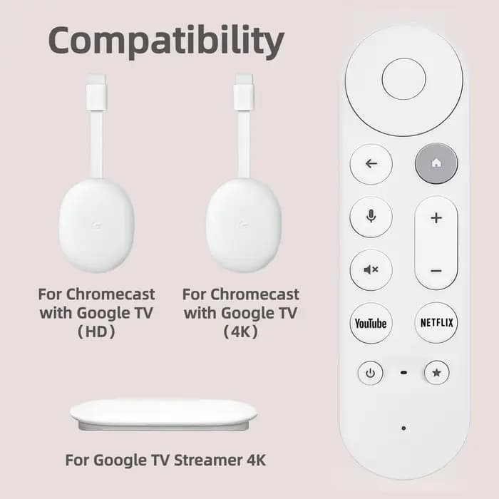 Remplacement de la commande vocale pour la télécommande Google Chromecast