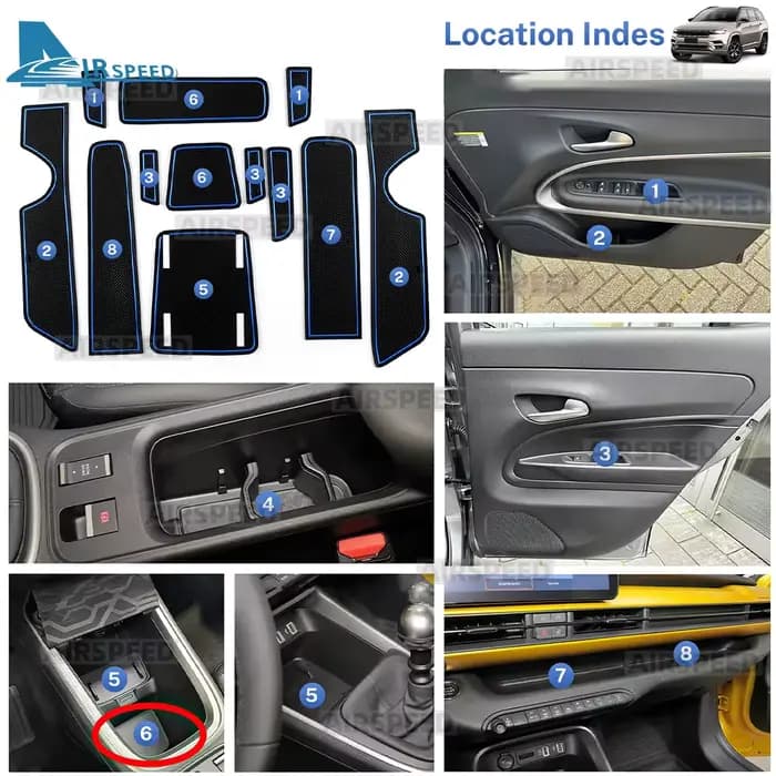 Tapis de rainure de porte de voiture en Silicone, pour Jeep Avenger Automatic 2023 2024 2025 2026, fente antidérapante, étanche à l'eau et à la poussière, accessoires