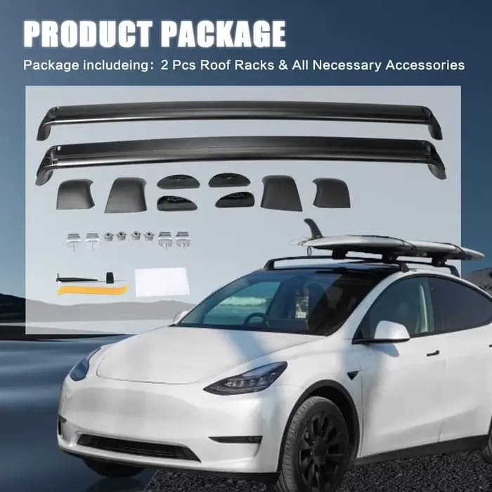 Barres de toit verrouillables pour Tesla Model Y Juniper Model 3 Highland 2017 - 2026, accessoires de toit en aluminium robuste