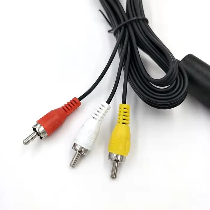 Câble Audio vidéo AV jeu Composite 3 fil de cuivre RCA PS2RGB PS2AV Multi pour Sony Playstation1 2 3 PS1 PS2 PS3 Console ﻿