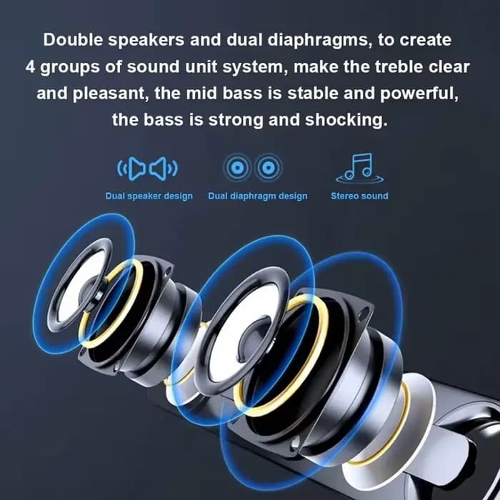 Barre de son portable avec caisson de basses