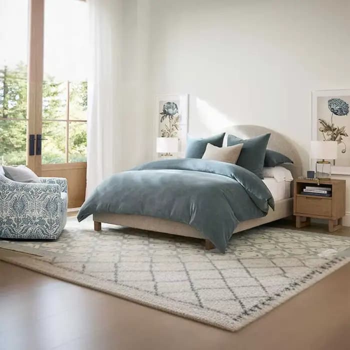 Chambre à coucher minimaliste lits de luxe fantaisie Queen Size cadre lit tables de nuit rembourré Letto Matrimoniale meubles accessoires