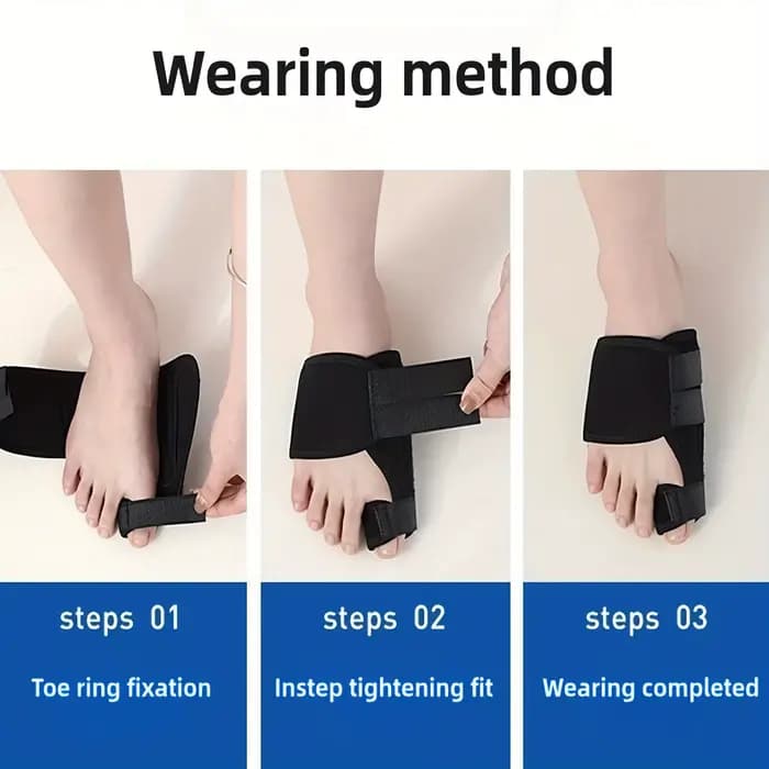1 paire de séparateurs stabilisateurs réglables pour le gros orteil, support pour les pieds jour et nuit pour hommes et femmes, adapté à la main gauche et à la main droite