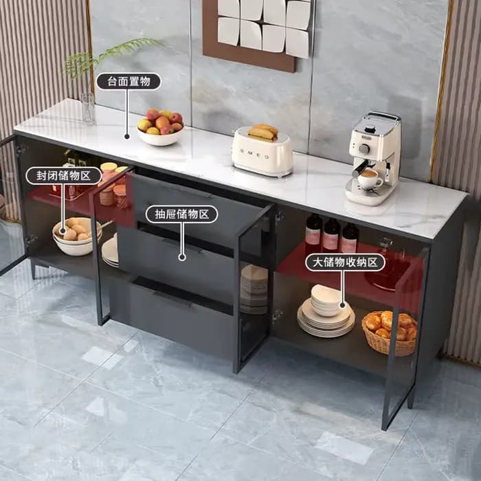 Meuble de salon vintage élégant et unique, vitrine de présentation de qualité supérieure, meuble de rangement compact et charmant pour la maison