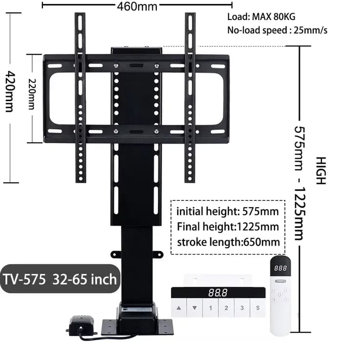 Ascenseur TV motorisé pour téléviseurs 32" ~ 100"
