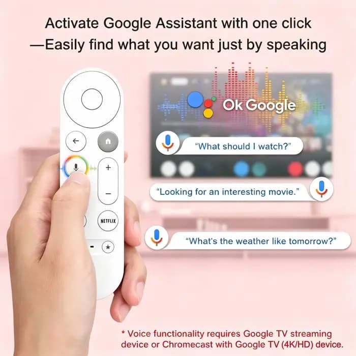 Remplacement de la commande vocale pour la télécommande Google Chromecast