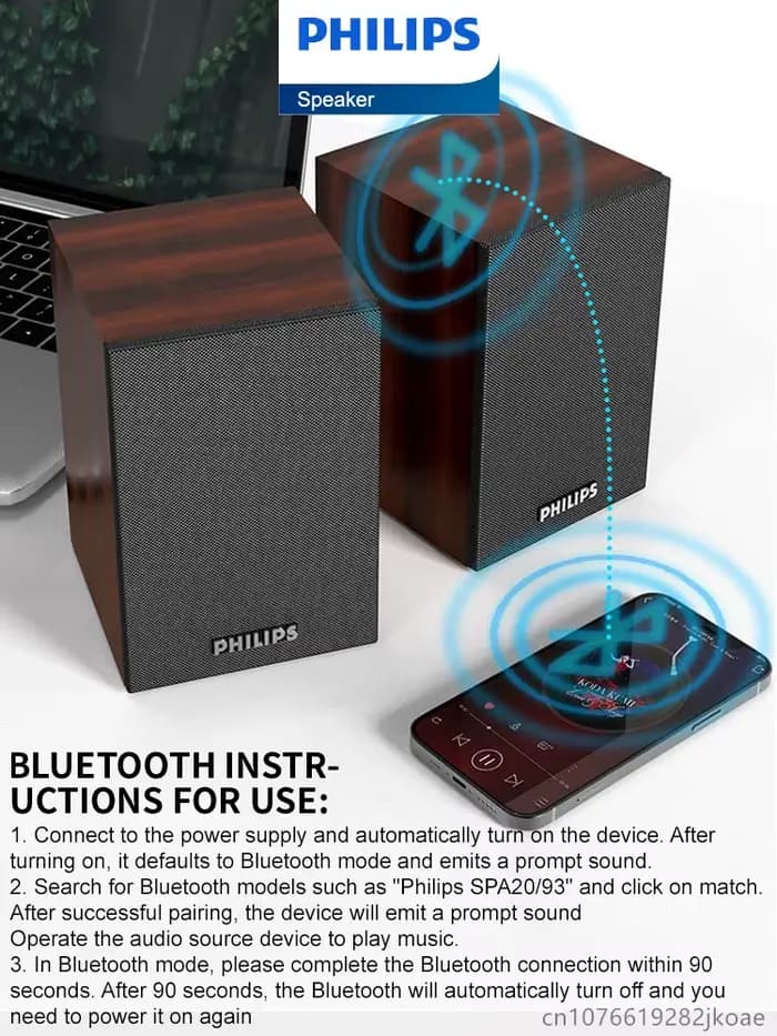 Philips SPA20 haut-parleur Bluetooth avec son Surround 360 degrés