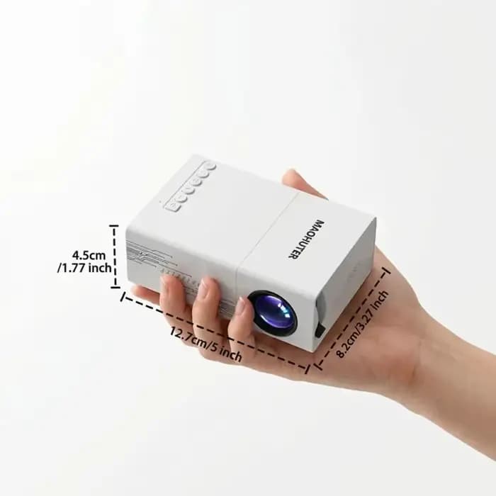 Mini projecteur prenant en charge la résolution 1080p, l'alimentation USB, les films en extérieur, l
