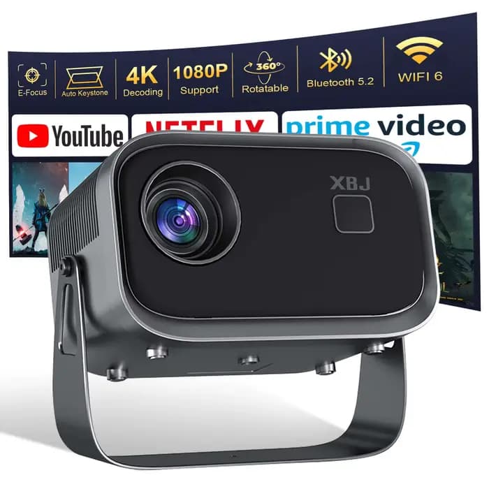 XBJ – projecteurs de cinéma maison intelligents, avec WiFi 6 et BT, Keystone Vertical automatique, P