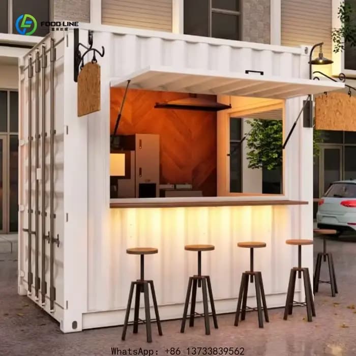 Cuisine mobile personnalisée, conteneur modulaire, café, restaurant, conteneur de transport, bar