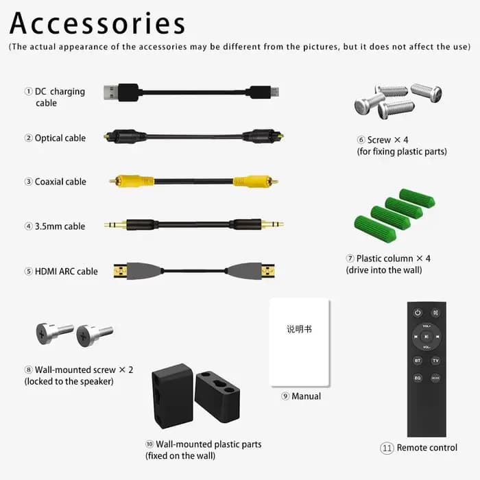 Système de haut-parleurs de barre de son Bluetooth sans fil