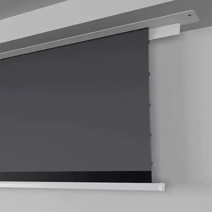 Écran de projection électrique encastré au plafond de 72 à 110 pouces, ALR gris cristal 16:9, anti-lumière pour projecteur à longue portée, 3D 4K 8K