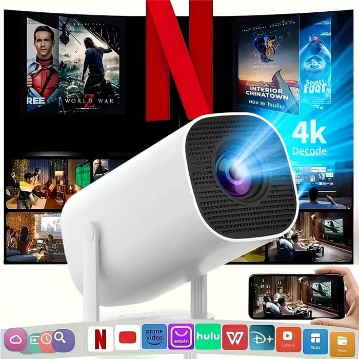 Nouveau projecteur Portable avec WiFi 6 et sans fil 5.0
