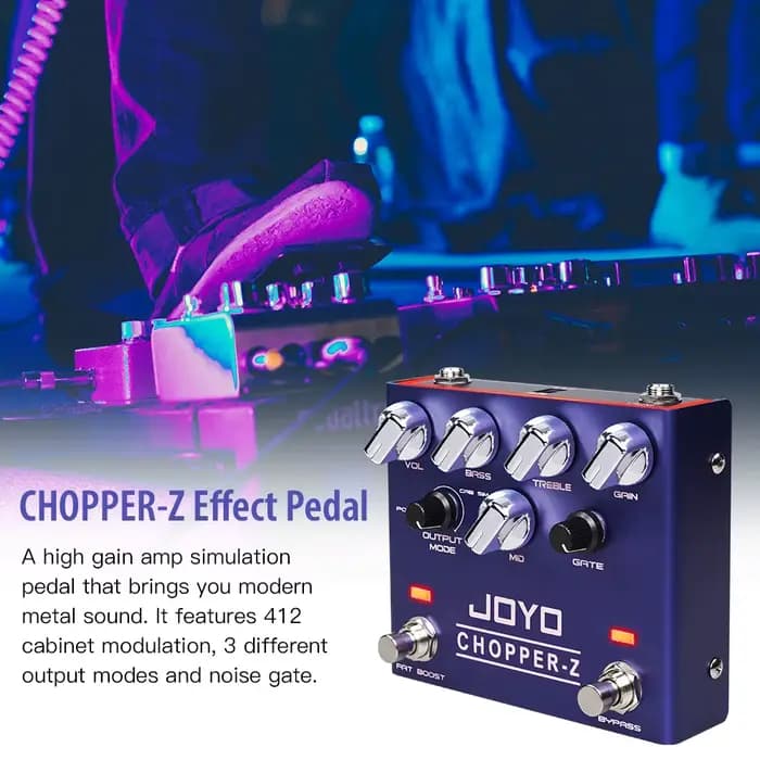 Équilibre de la chaîne R-18 CHOPPER-Z Distortion JEEffprotected Pédale Moderne Métal Son Bruit Porte Amplificateur à Gain ÉWerSimulation JEPedal
