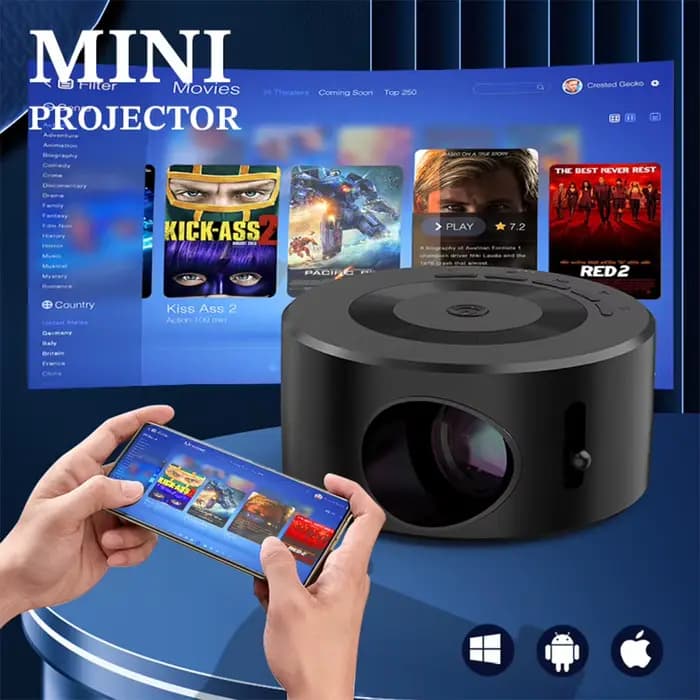 Mini projecteur LED lecteur multimédia domestique Audio projecteurs portables 320X240 Pixels noir USB