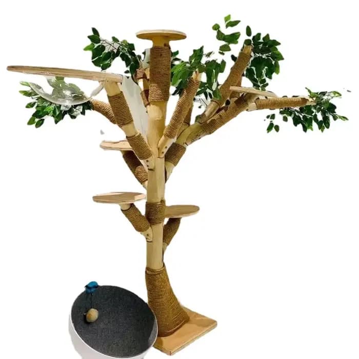 Arbre de simulation d'intérieur pour chat, grand cadre d'escalade familial, fournitures de dressage pour animaux de compagnie, grattoirs à tour pour chats, accessoires pour animaux de compagnie