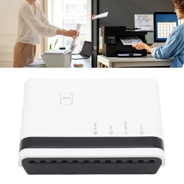 Serveur d'impression USB 10/100Mbps, partage de pont LAN, Modes autonomes filaires sans fil, serveur d'impression, prise en charge Plug and Play, 4 imprimantes EU
