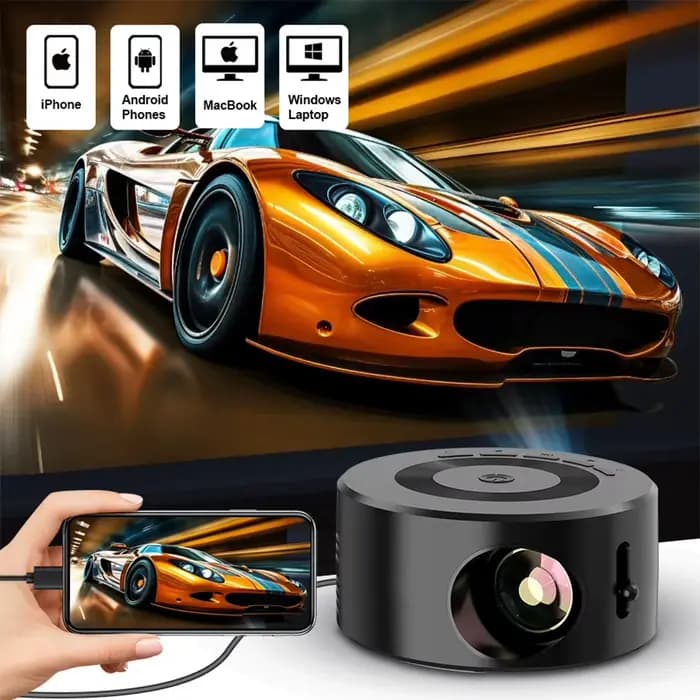 Mini projecteur LED lecteur multimédia domestique Audio projecteurs portables 320X240 Pixels noir USB