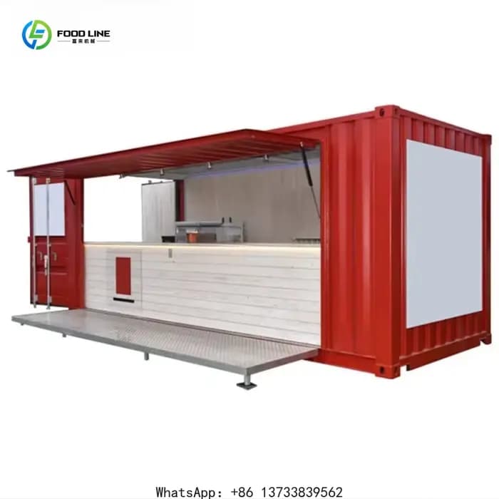 Cuisine mobile personnalisée, conteneur modulaire, café, restaurant, conteneur de transport, bar