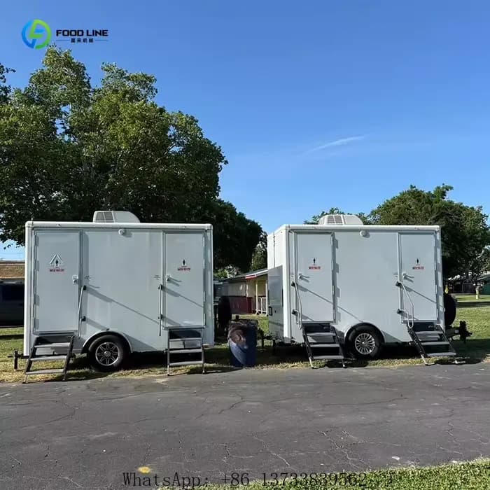 Remorque WC Mobile Personnalisée – Vente Chaude – Installation Portable pour Camping en Extérieur