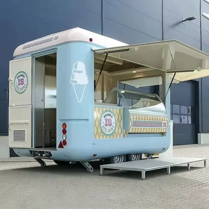 Barres mobiles entièrement équipées, camion de nourriture de boulangerie personnalisé, café Taco, barbecue, chariot de nourriture de rue avec équipement multifonctionnel